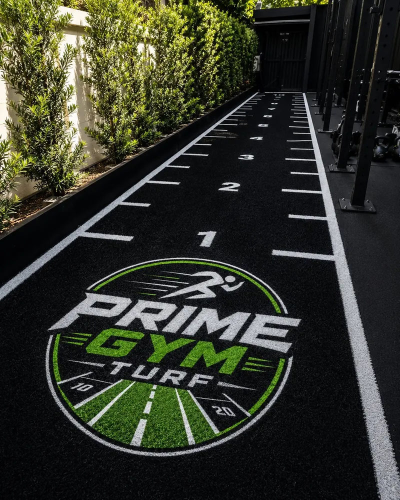Custom gym sprint track for commercial gym, Prime Gym Turf UK